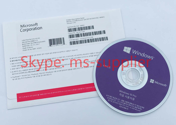 Windows 10 Proffesional 64 Bit DVD / USB Flash Drive , Windows 10 Retail Product Key