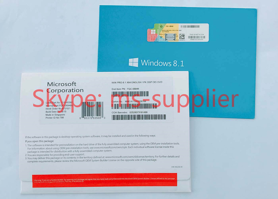 Globally Activate Microsoft Windows 8.1 Pro 64 bit / 32 bit OEM Package
