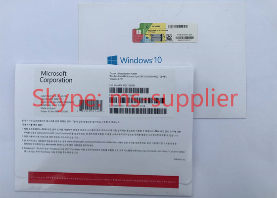 Original Microsoft Win 10 Proffesional Korean OEM 64 Bit Windows Cooperation System And Life Time Warranty