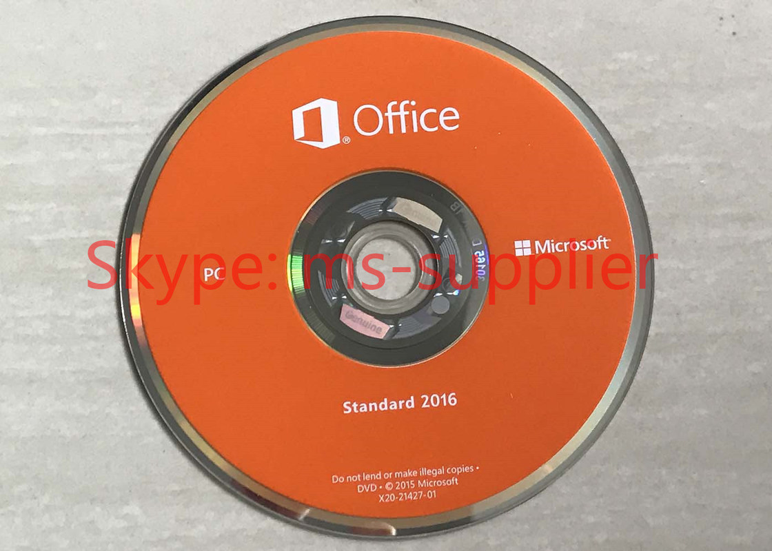 Microsoft Office Standard 2016 Full Version DVD / CD Media Wndows