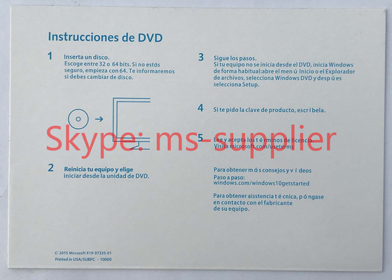 100% Activation Online Windows 10 Proffesional OEM Pack 64 Bit DVD / USB 3.0 Retail License