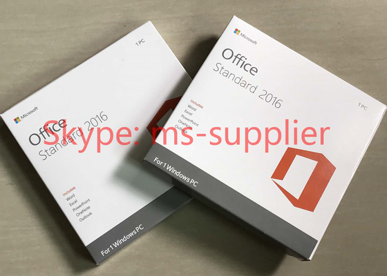 Microsoft Office Standard 2016 Full Version DVD / CD Media Wndows Retail Box Online Activation