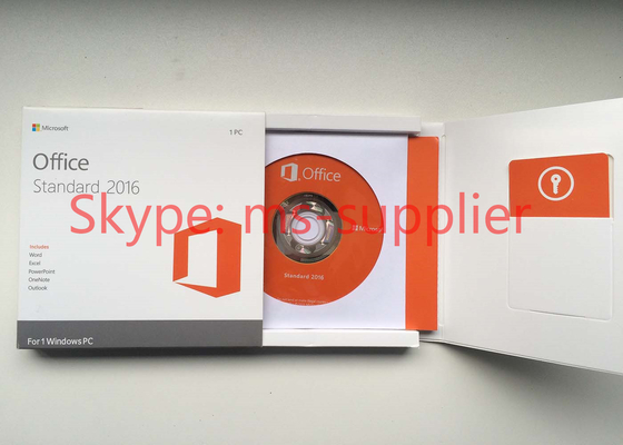 Microsoft Office Standard 2016 Full Version DVD / CD Media Wndows Retail Box Online Activation