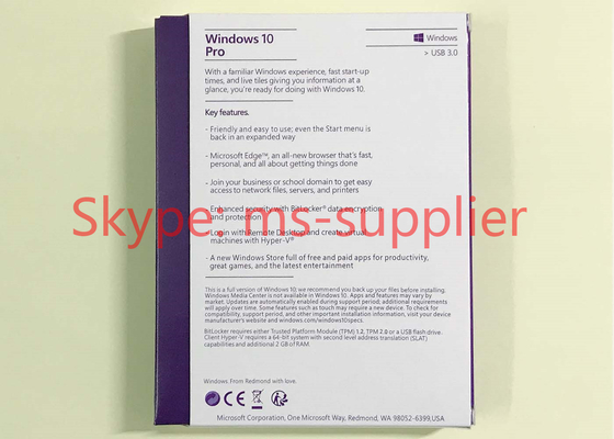 Microsoft Windnows 10 Professional 32 / 64-Bit USB3.0 Retail  Online Activation