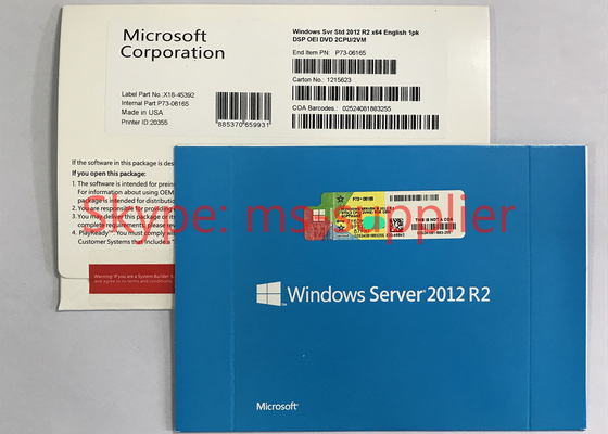 DVD Media Microsoft Windows Server 2012 OEM 64 Eng Intl 1Pk DSP P73-06165